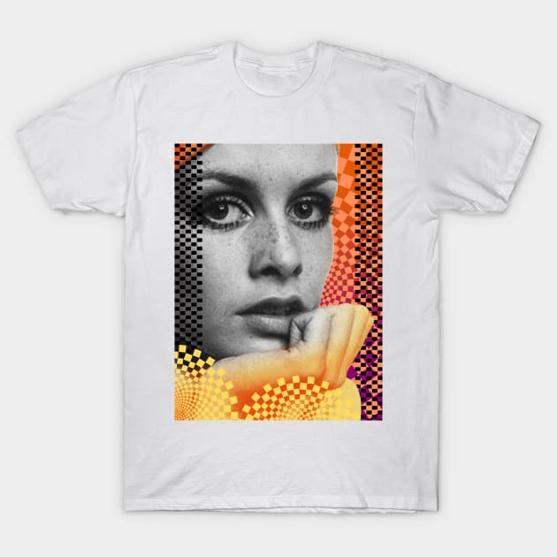 60s Supermodel Twiggy T-Shirt by Dez53